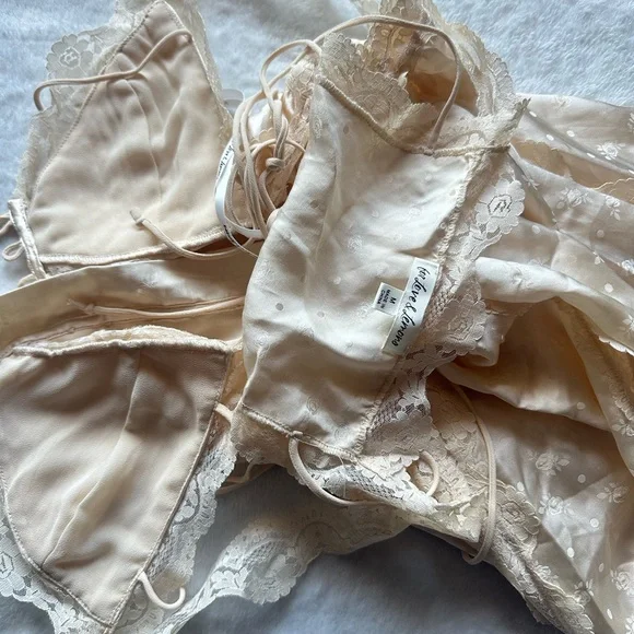 For Love & Lemons Liz Maxi Dress Cream - Picture 12 of 13